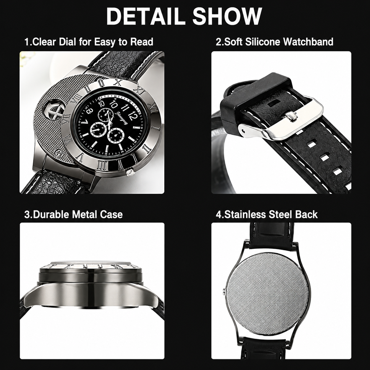 2 in 1 Electronic Cigarette Lighter Watch with USB Rechargeable Sporty Wristwatch Stylish Cigarette Lighter Watch, Multifunctional