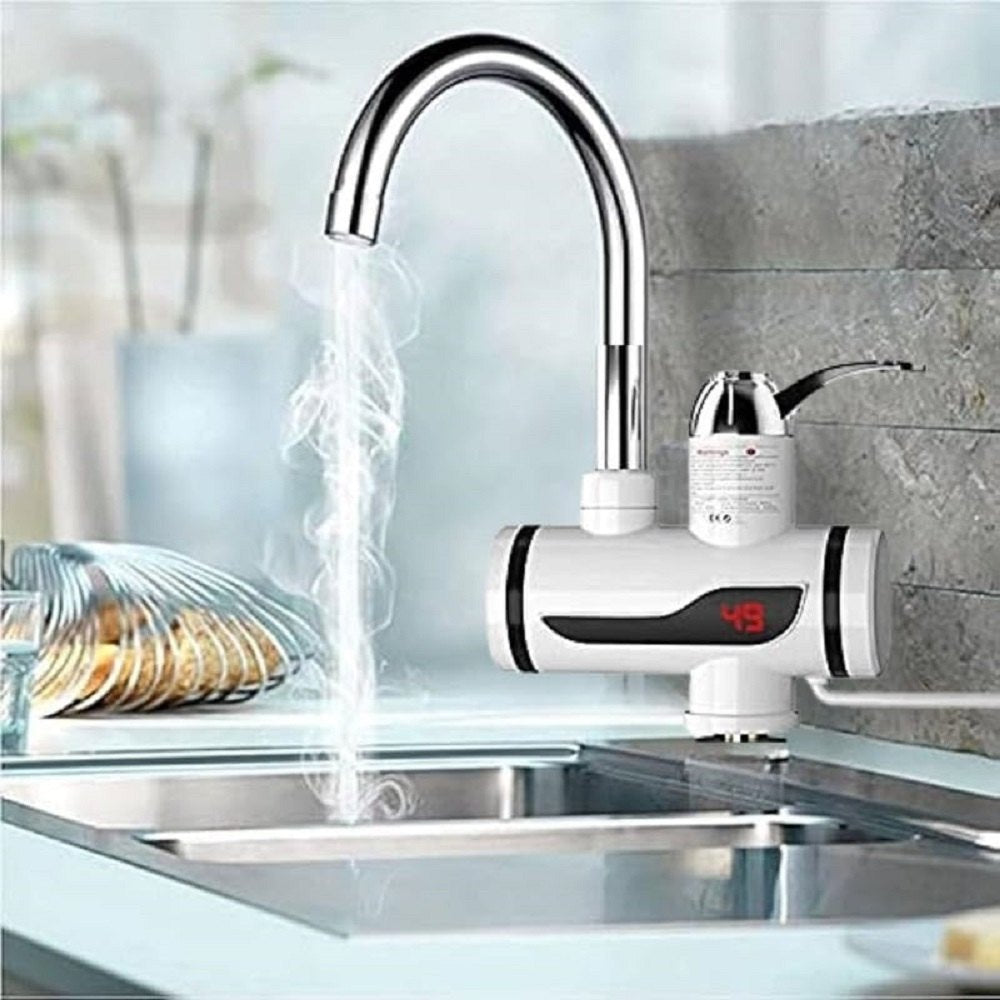 Instant Electric Water Heater Faucet – Tankless Hot Water Heater for Kitchen & Bathroom, Energy-Efficient with Adjustable Temperature Control,