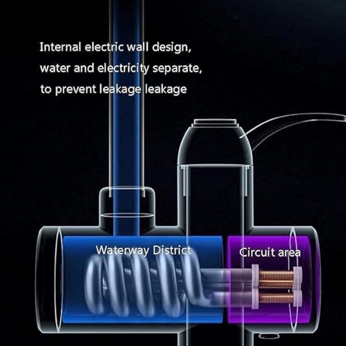 Instant Electric Water Heater Faucet – Tankless Hot Water Heater for Kitchen & Bathroom, Energy-Efficient with Adjustable Temperature Control,