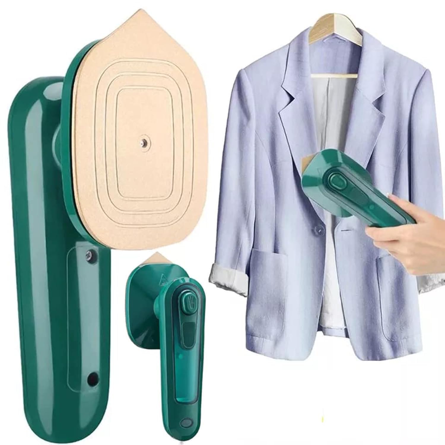 Mini Portable Steam Iron for Clothes, Handheld Wrinkle Removal Steamer with Water Tank, Lightweight Fast Heat Ironing Machine