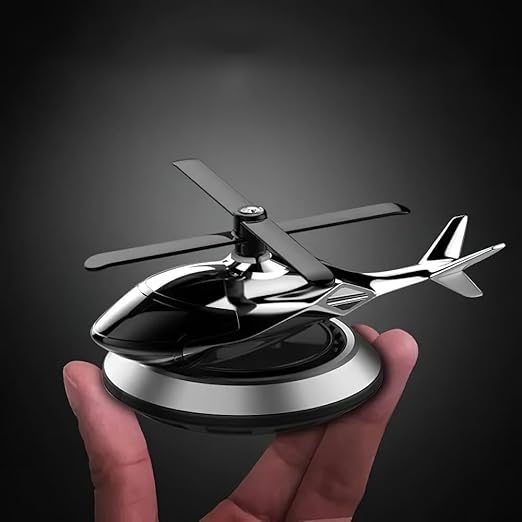 Solar Powered Helicopter for Car Accessories for Dashboard with Aroma Diffuser for Car interior Dashboard Helicopter Solar Accessories