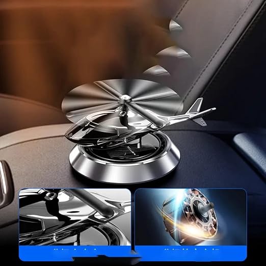 Solar Powered Helicopter for Car Accessories for Dashboard with Aroma Diffuser for Car interior Dashboard Helicopter Solar Accessories