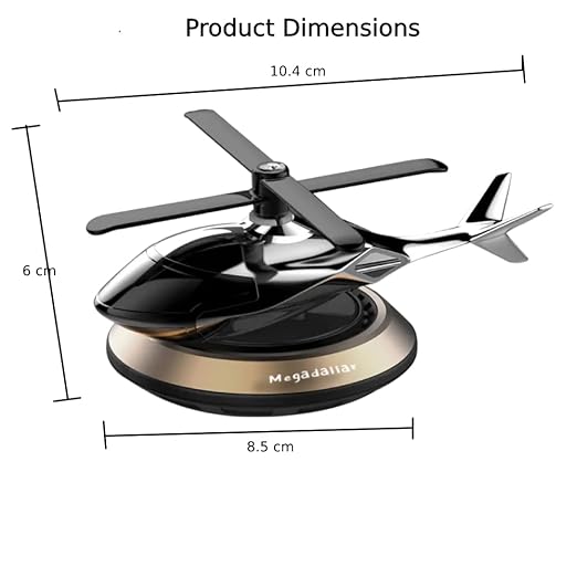 Solar Powered Helicopter for Car Accessories for Dashboard with Aroma Diffuser for Car interior Dashboard Helicopter Solar Accessories