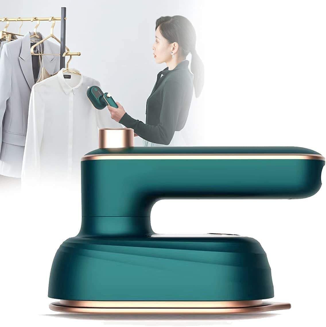 Mini Portable Steam Iron for Clothes, Handheld Wrinkle Removal Steamer with Water Tank, Lightweight Fast Heat Ironing Machine