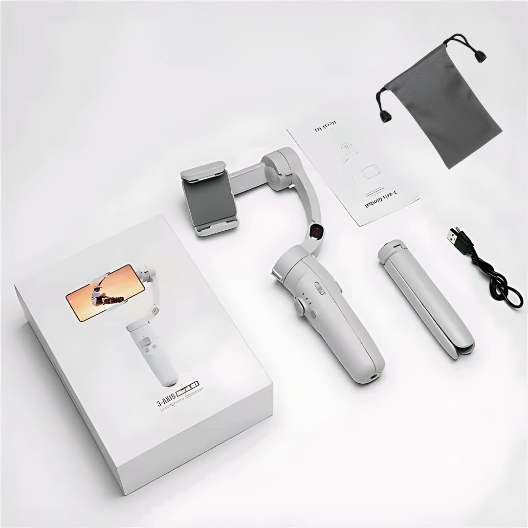 M1 Foldable 3-Axis Gimbal Stabiliser for Smartphones, Object Tracking, Panoramic, Time-Lapse & Slow-Motion, 2500mAh Battery